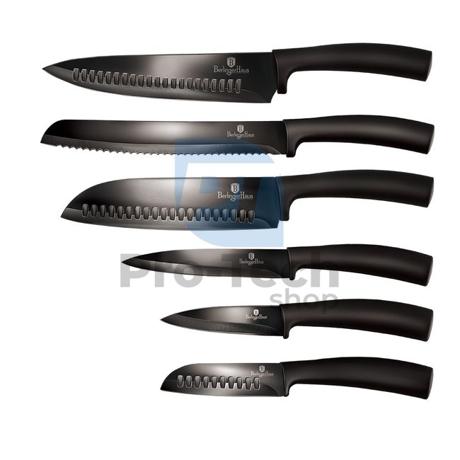 6-dielna sada kuchynských nerezových nožov BLACK 20370