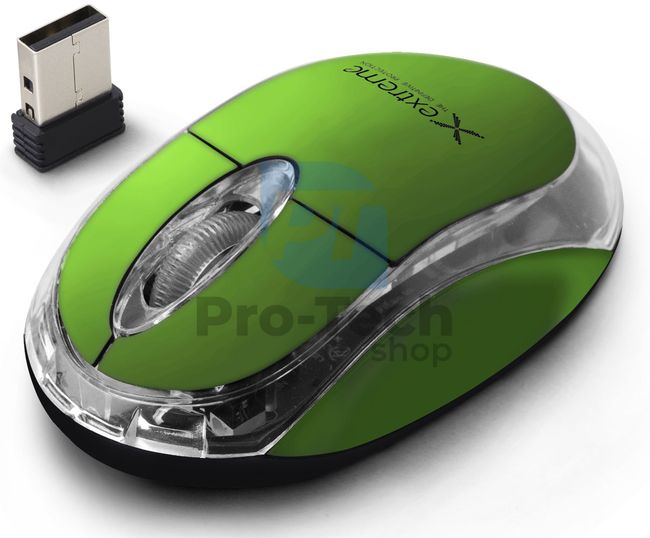 Bezdrôtová myš 3D USB HARRIER, zelená 73445