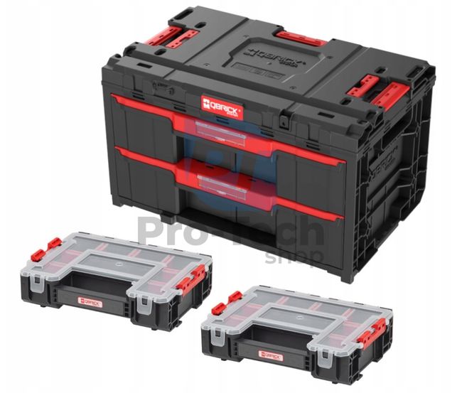 Set: Box na náradie QS ONE  Drawer 2 Toolbox 2.0 + 2x QR Organizer 300 60080